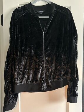 project RUNWAY Black Velvet Bomber Jacket